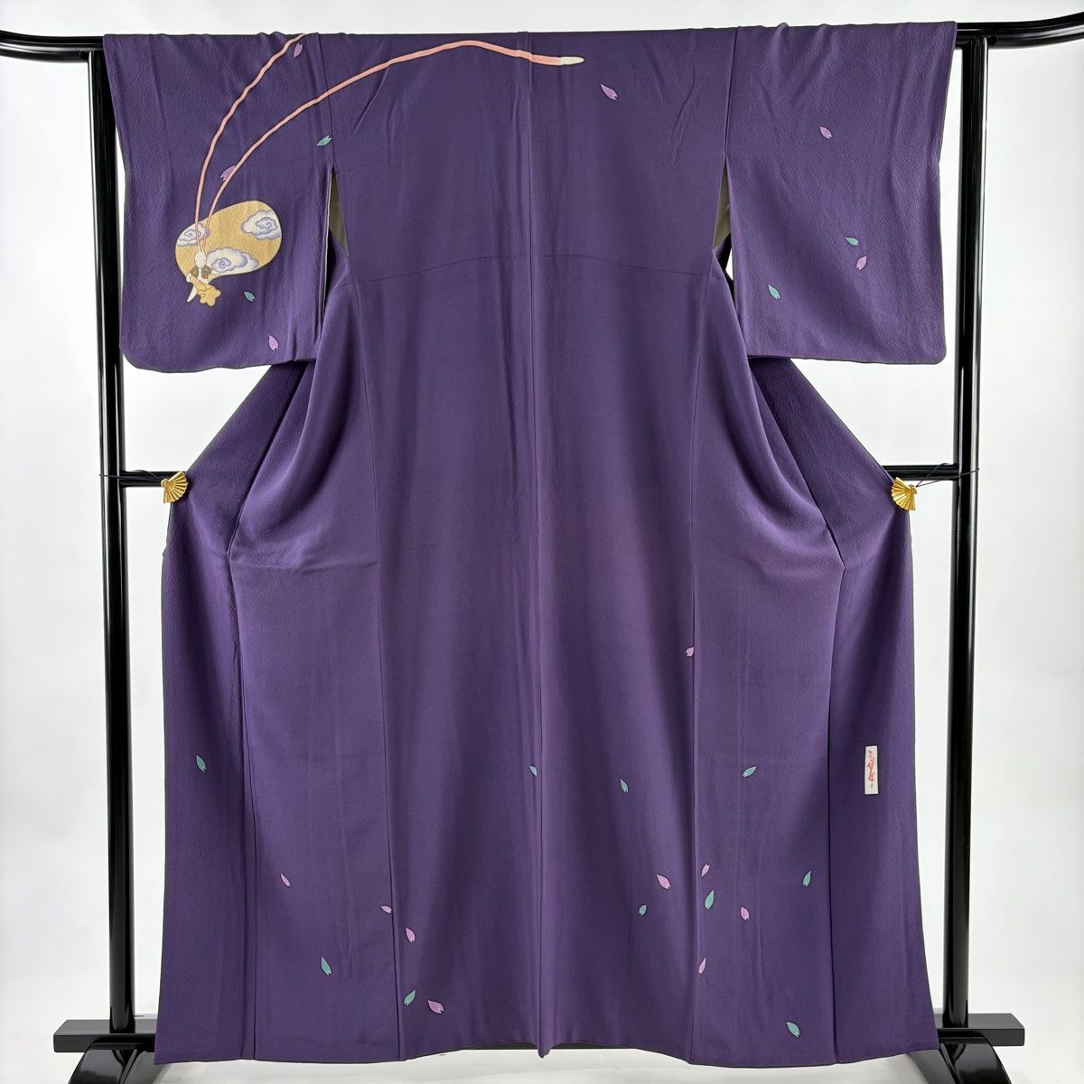 付下げ 身丈160.5cm 裄丈62cm S 袷 辻村ジュサブロー 落款 花びら