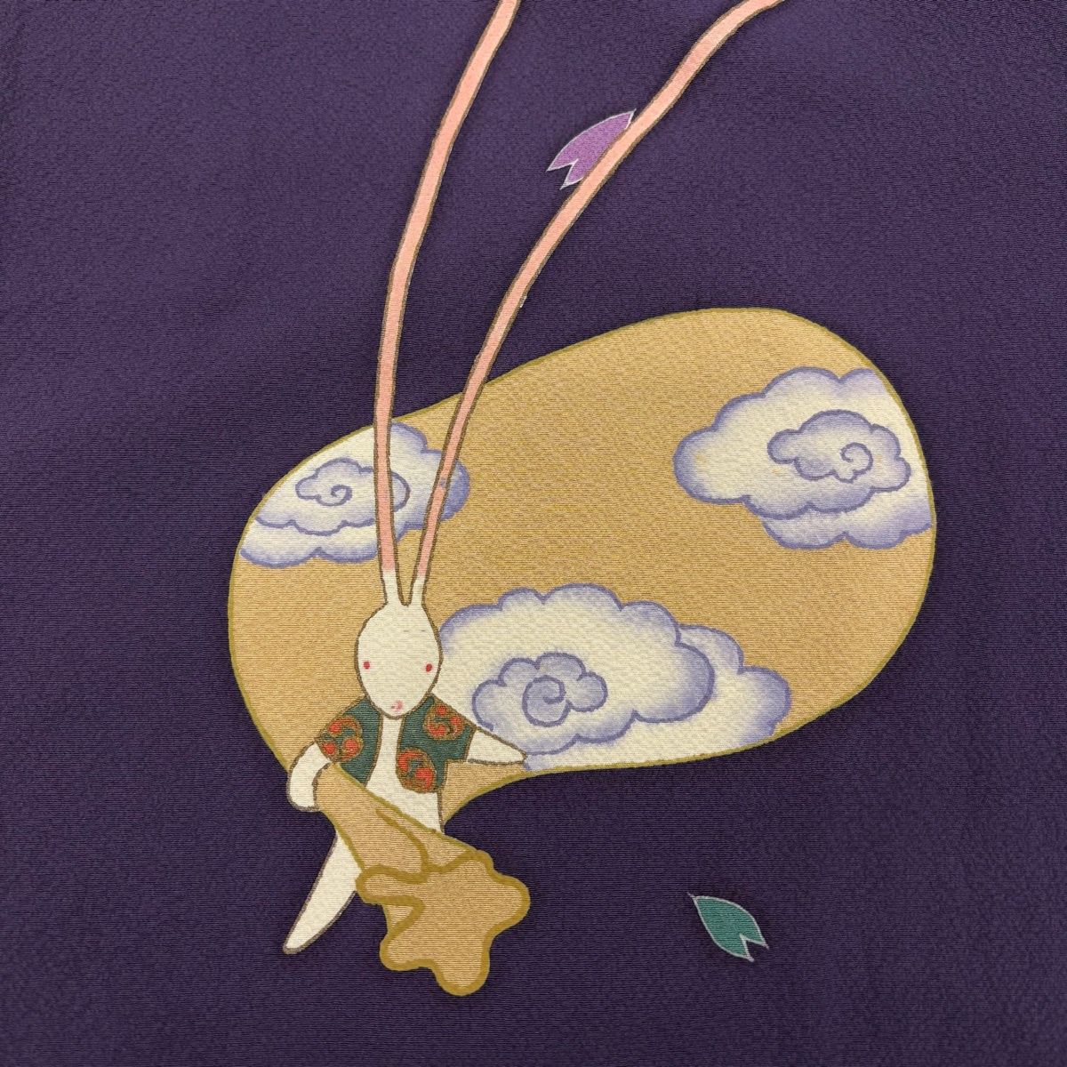 辻村ジュサブロー　うさぎ　付下げ 波に兎柄 付け下げ （ジュサブロー） | たまるや七草着物店