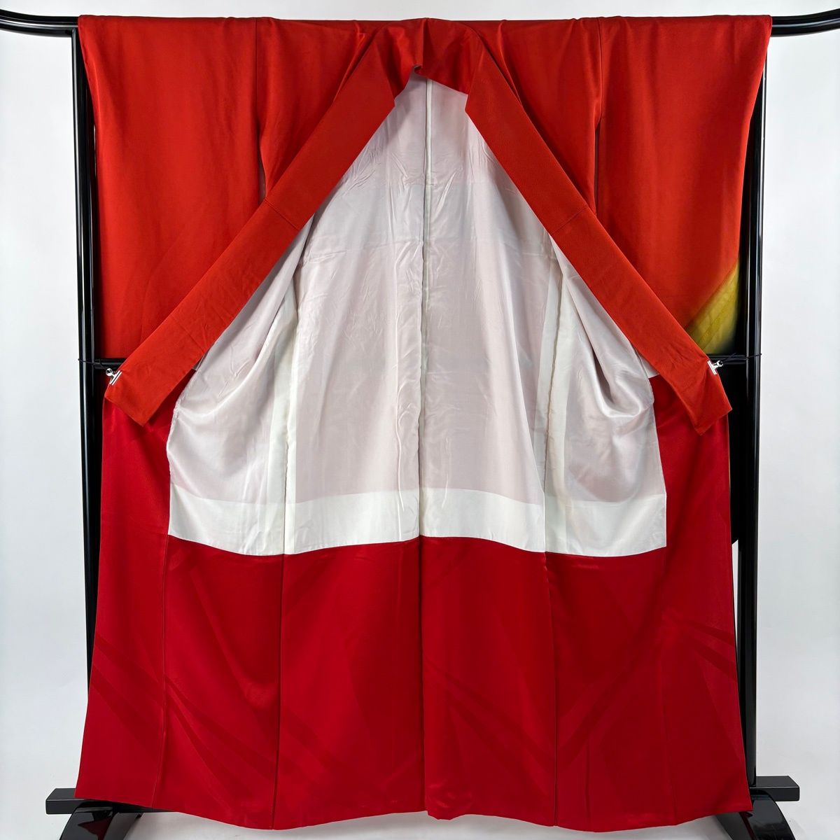 振袖 身丈162cm 裄丈67.5cm L 袷 斉藤三才 落款 三才鳥 幾何学模様