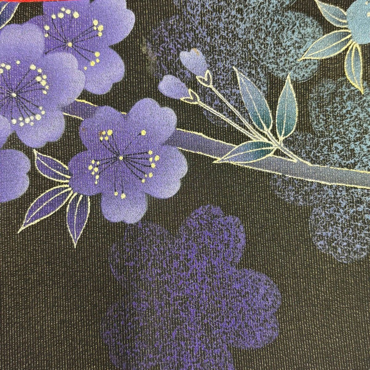 振袖 身丈168cm 裄丈70cm L 袷 蝶 桜 金通し 金銀彩 赤 正絹 名品