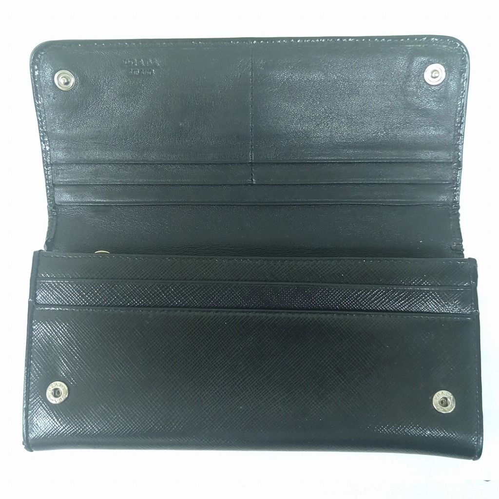 PRADA サフィアーノ ヴェルニーチェ ビジュースタッズ 長財布 エナメル