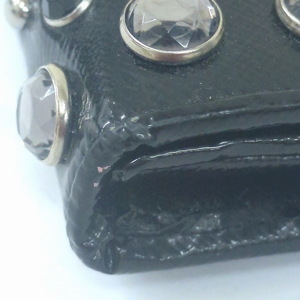 エナメルレザー ブラック