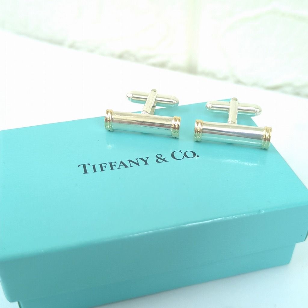 Tiffany＆Co. ティファニー バンブー SV カフリンクス シルバー×ゴールド ヴィンテージ