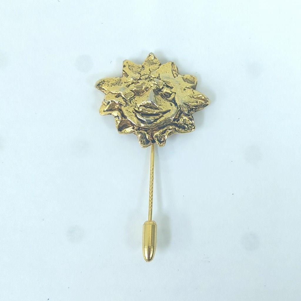 エルメス ヨレイユ 太陽 ピンブローチ ヴィンテージ ゴールドカラー