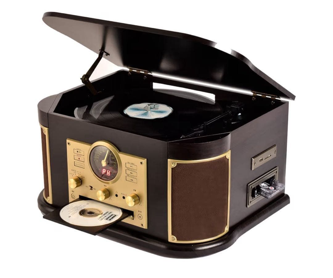 山善 クラシック マルチレコードプレーヤー MRP-M 100 CR DB