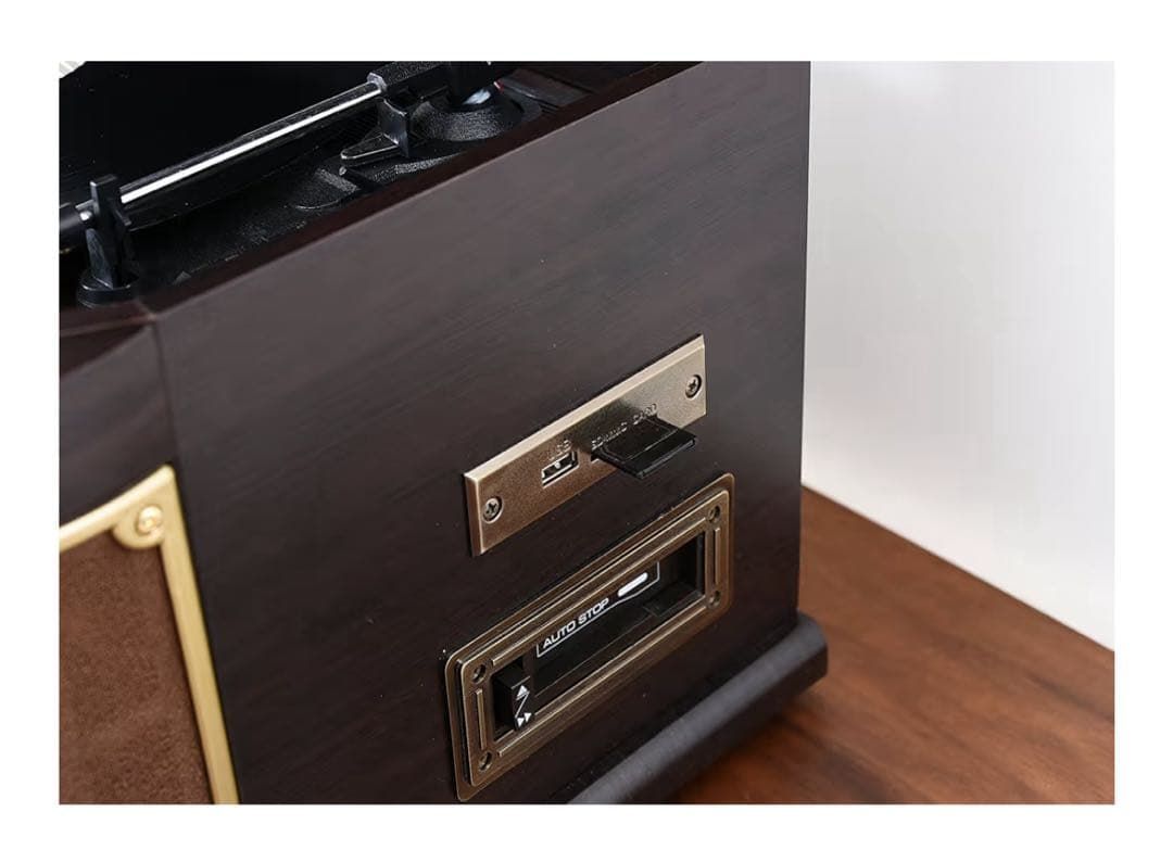  山善 クラシック マルチレコードプレーヤー MRP-M 100 CR DB その他 ポータブルプレーヤー