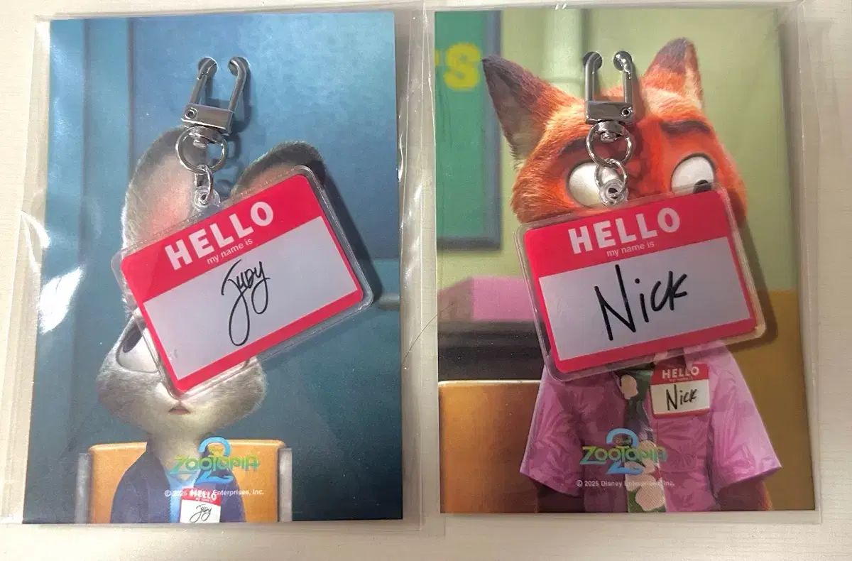ズートピア2 6週目 MEGABOX LOTTE CINEMA 特典 ニック ジュディ アクリルキーホルダー