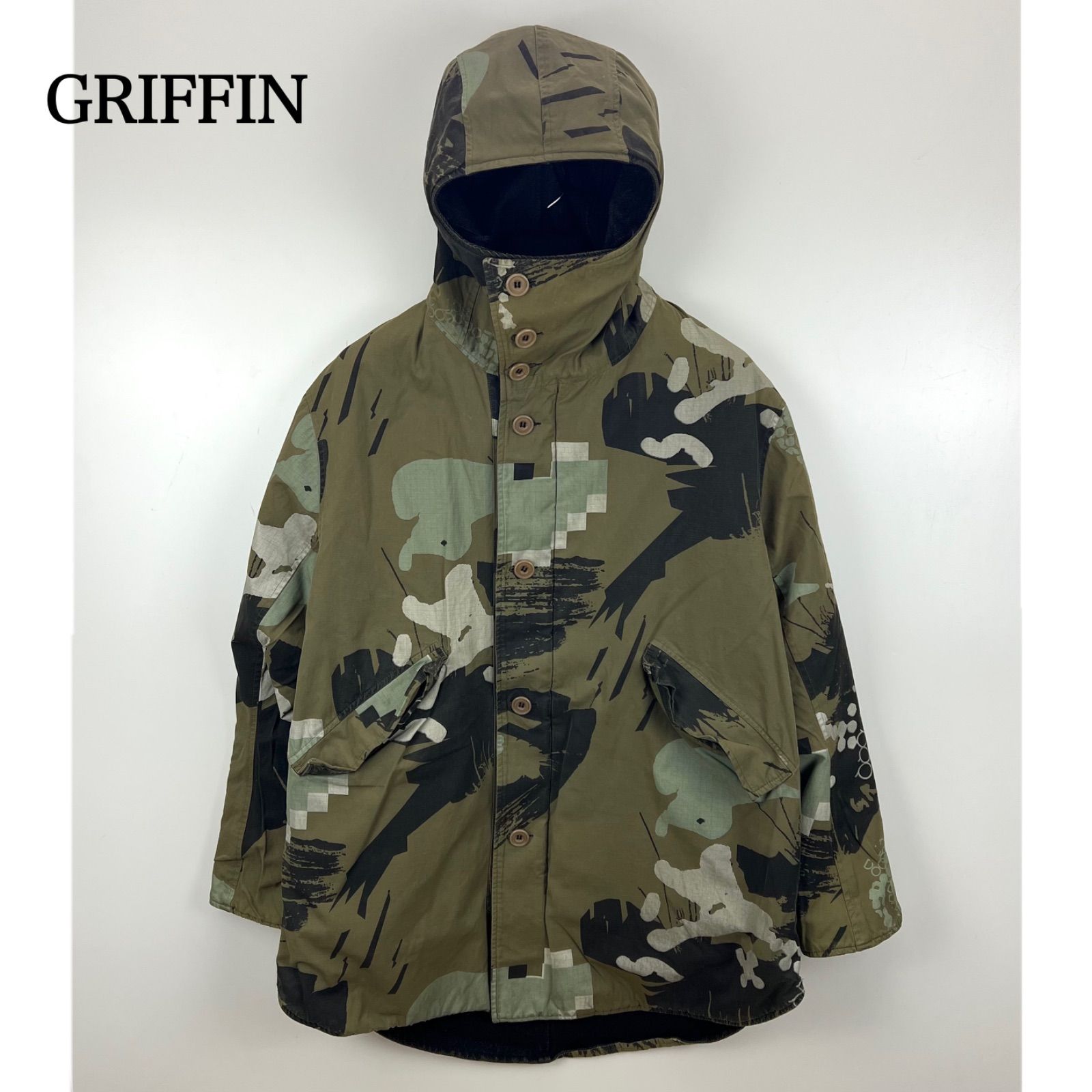 GRIFFIN 00 s archive Rare reversible separation camo coat M グリフィン アーカイブ スペシャル リバーシブル ジップコート 分離 カモフラ 迷彩