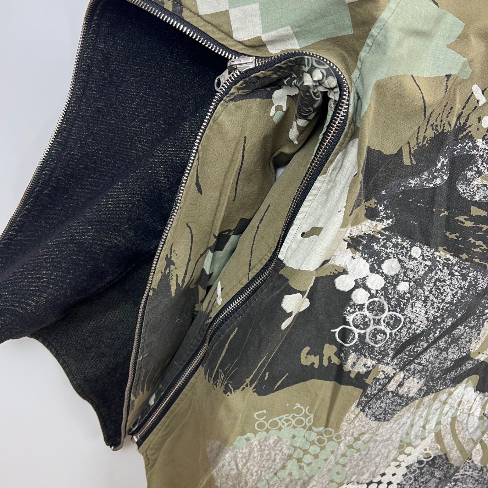 GRIFFIN 00s archive Rare reversible separation camo coat M