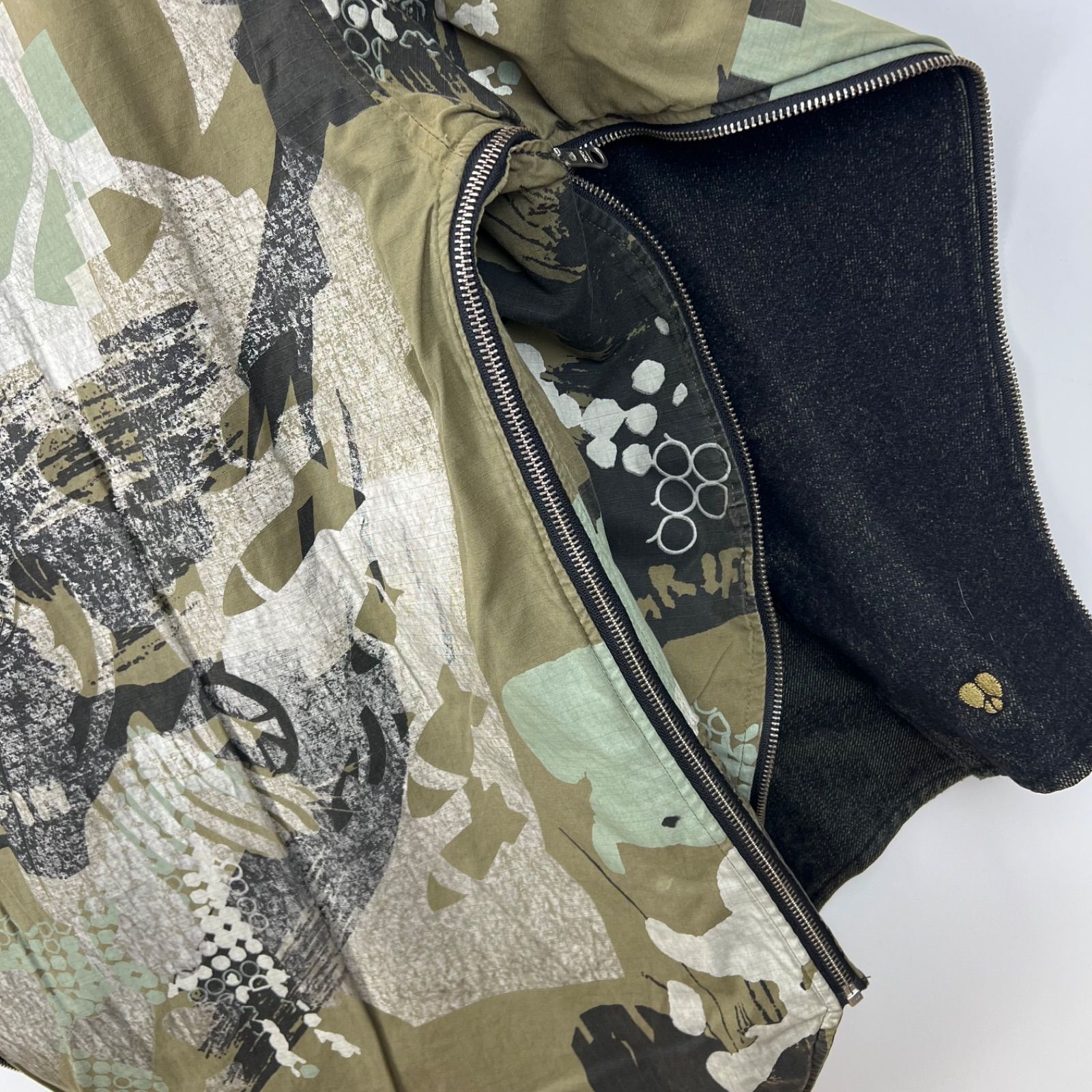 GRIFFIN 00s archive Rare reversible separation camo coat M 