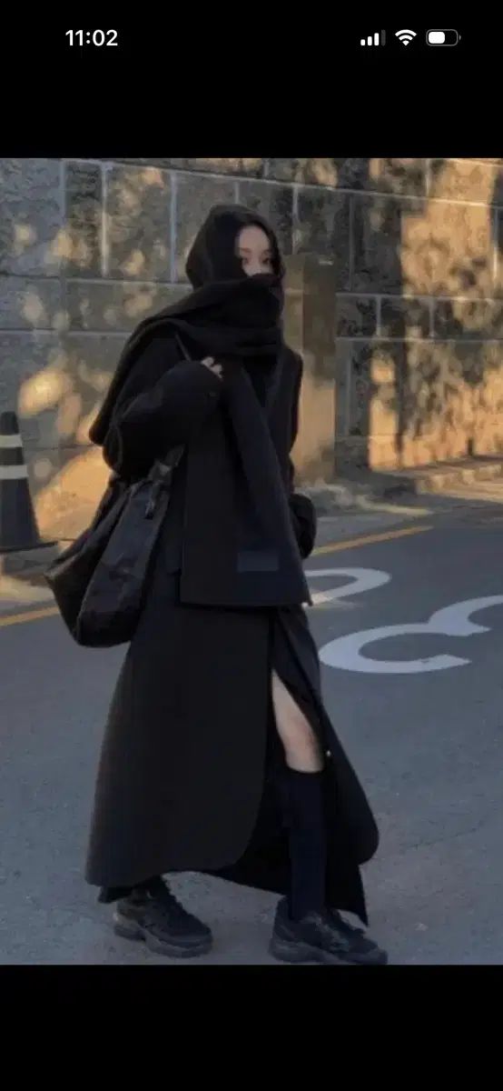 トリミングバード カシミア マフラー ブラック