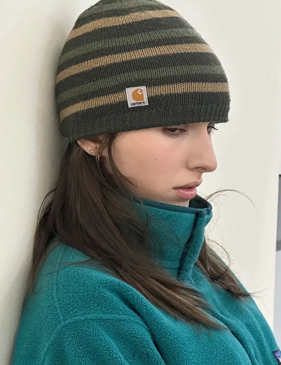 カーハート ビーニー 帽子 ウール ストライプ