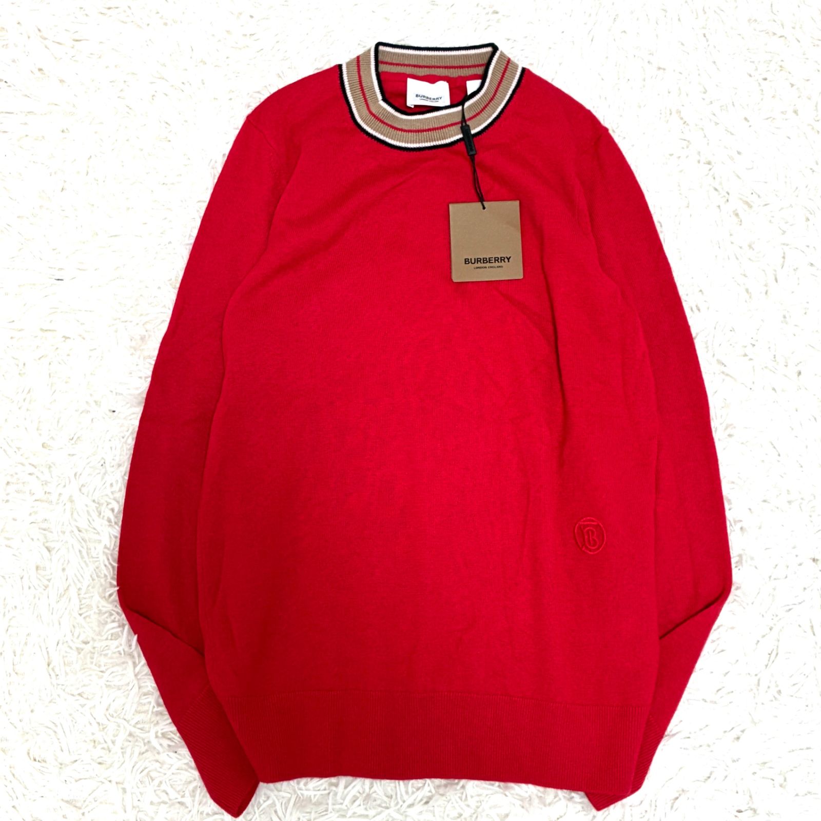 未使用保管品 BURBERRY バーバリー ニット セーター カシミヤ100 未使用保管品 BURBERRY バーバリー ニット セーター カシミヤ100