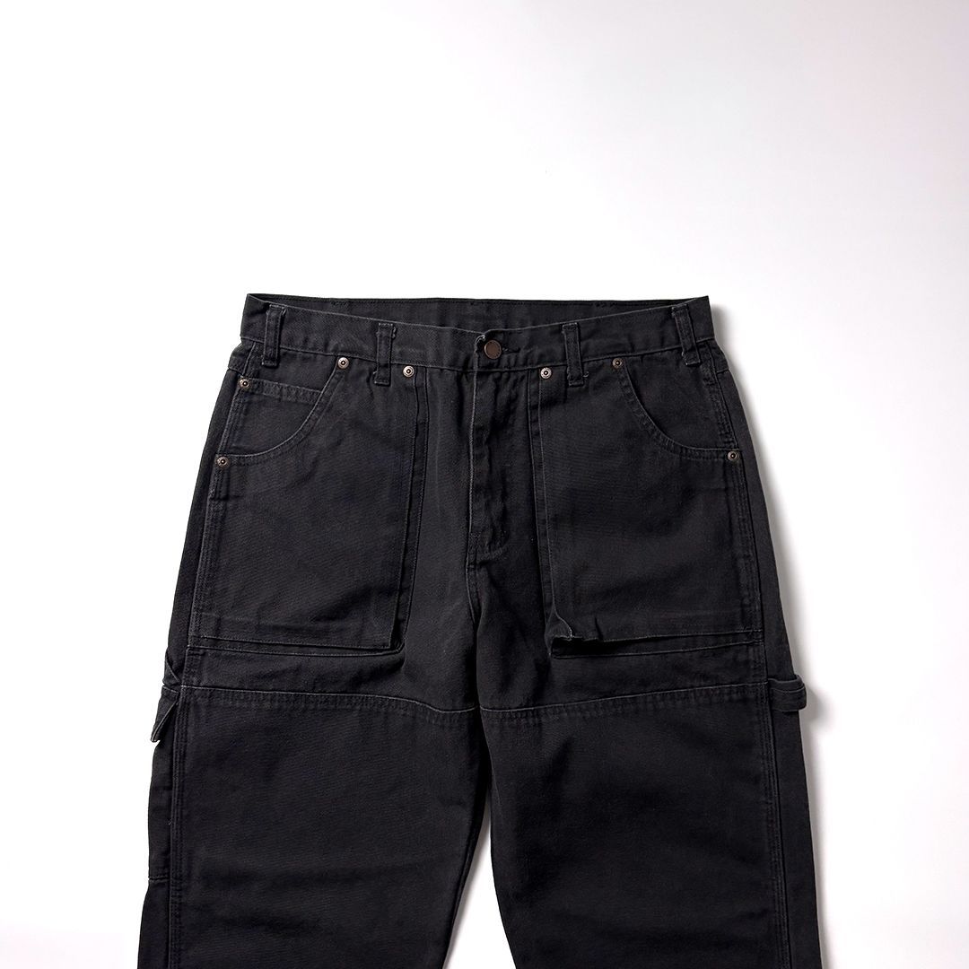 Dickies ディッキーズ ダブルニー ペインターパンツ ワークパンツ ダックパンツ ブラック 黒 W 34 L 32 ハンマーループ ツールポケット ヘビーウェイト フェード 90 s USA古着