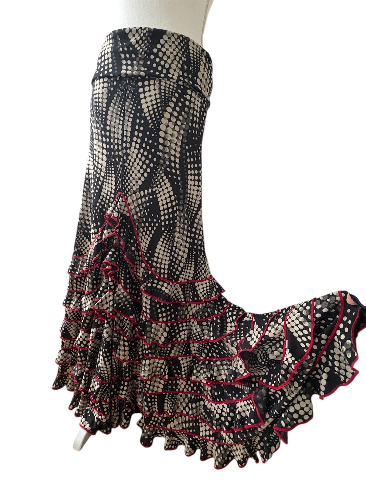 フラメンコ ストレッチファルダ5段 Lサイズ黒BE水玉 - メルカリ