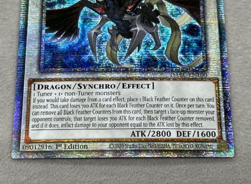 遊戯王 英語 北米 ブラック・フェザー・ドラゴン スターライトレア 1st