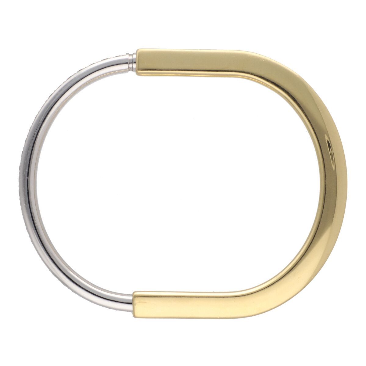 中古】 Tiffany ＆ Co. ティファニー ロック バングル YG WG ハーフ