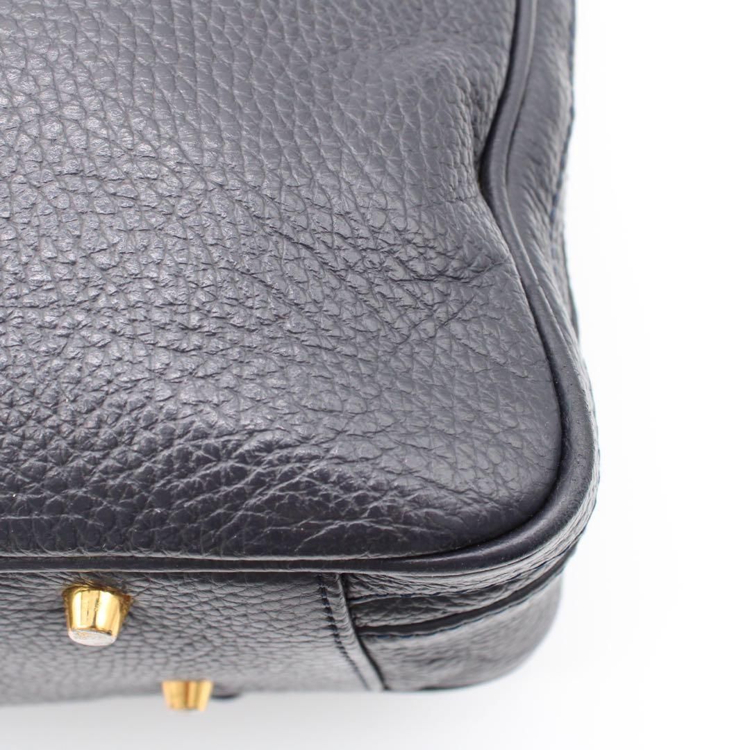 美品】CIMABUE ビジネスバッグ ブリーフケース レザー 2WAY 紺色