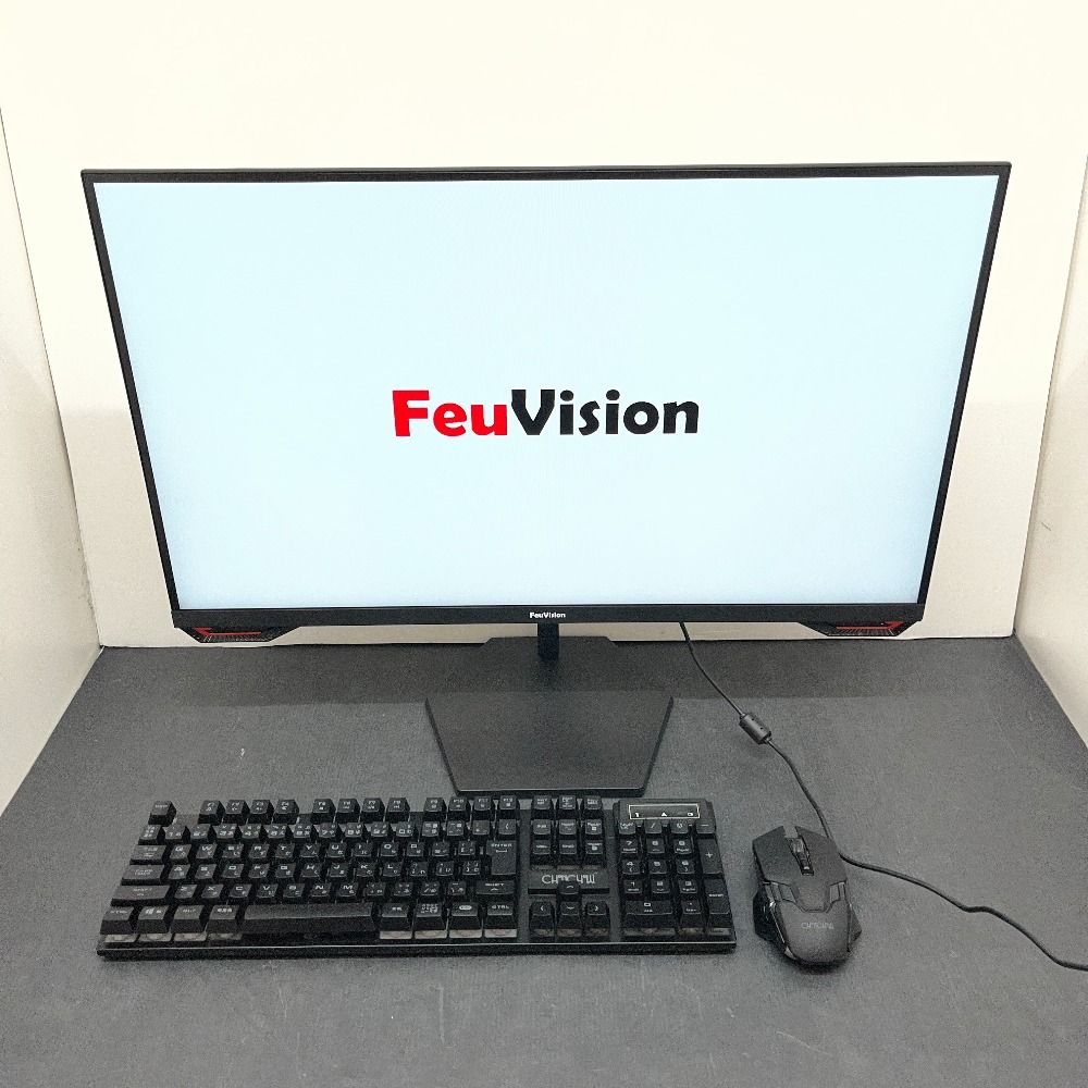 06 w 16340 FeuVision 27インチ ゲーミングモニター‎ G 220 ワイヤレスゲーミングキーボード マウス セット 品