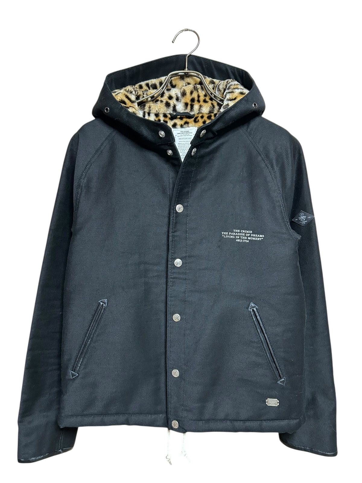 美品 CRIMIE クライミー レオパード 裏ボア フーデッド ジャケット M