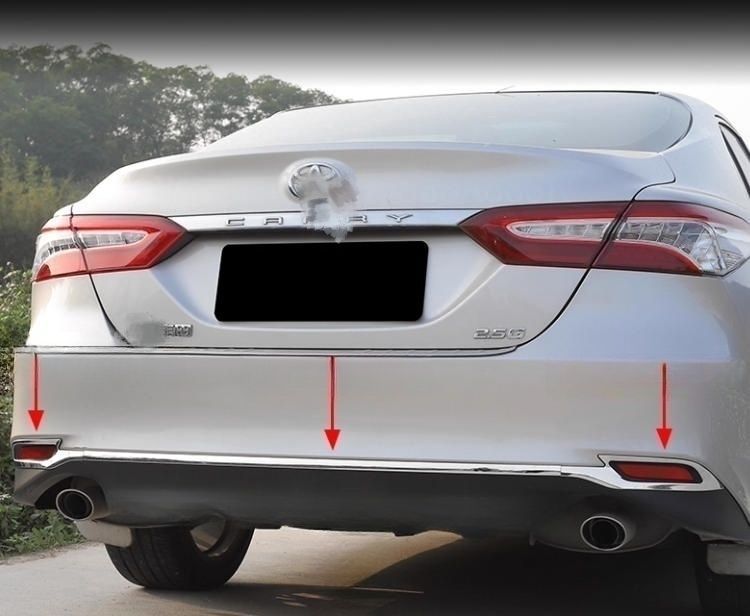 トヨタ カムリ 70系　　2017 -2023年 リアバンパーリップカバー　リアフォグランプカバー 　外装傷防止　3個