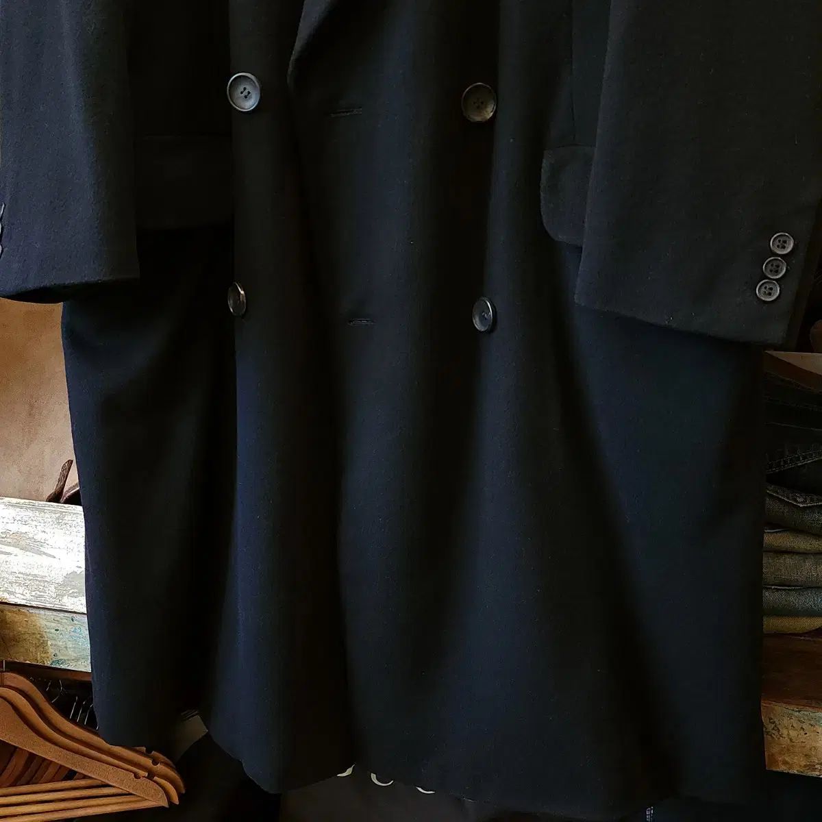 GIORGIO ARMANI ステンカラー ロングコート 90s 黒 カシミヤ 90s GIORGIO ARMANI(ジョルジオ アルマーニ) コート カシミア 100