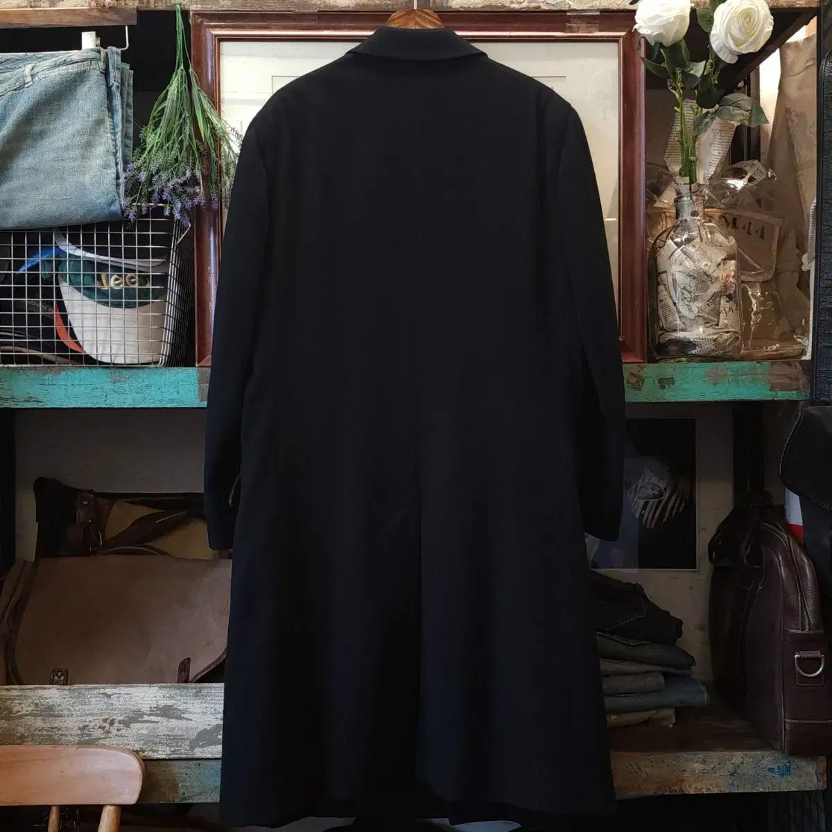 GIORGIO ARMANI ステンカラー ロングコート 90s 黒 カシミヤ 90s GIORGIO ARMANI(ジョルジオ アルマーニ) コート カシミア 100