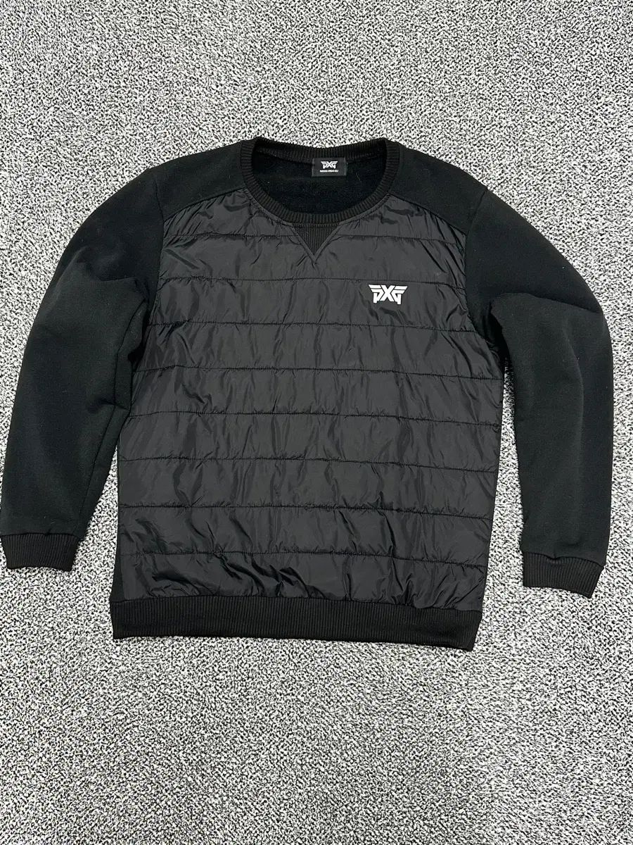 PXG メンズ キルティング スウェット ブラック
