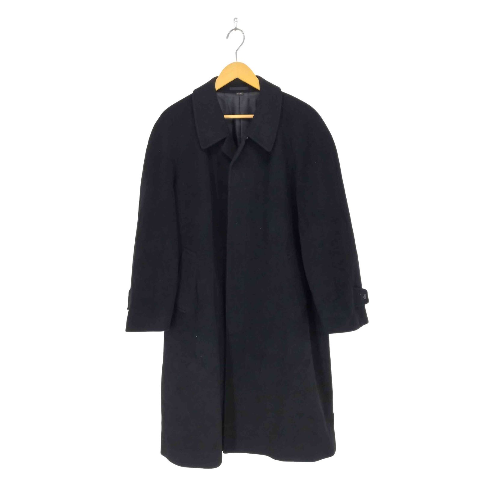 ユーズドフルギ 古着 DASSOU cashmere カシミヤ混比翼ステンカラーコート メンズ 104-A 7