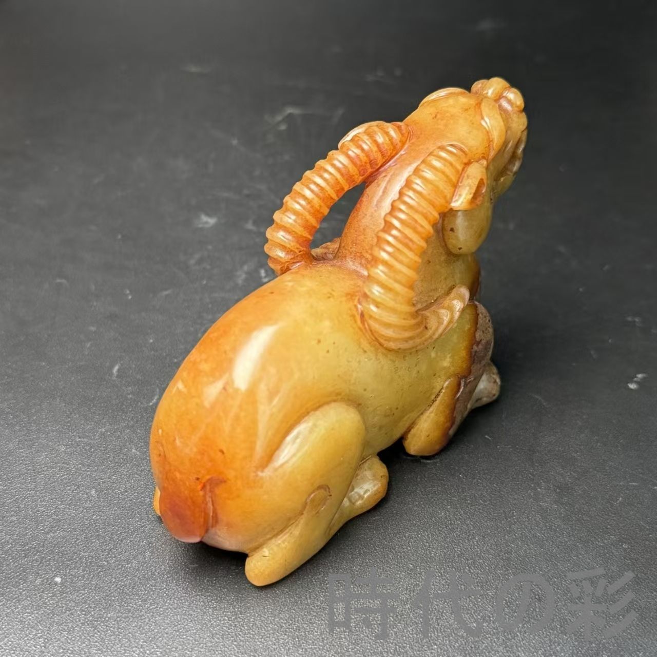 和田古玉 高古玉 瑞獣】双角 招財納福 中国古美術 時代物 古賞物 古