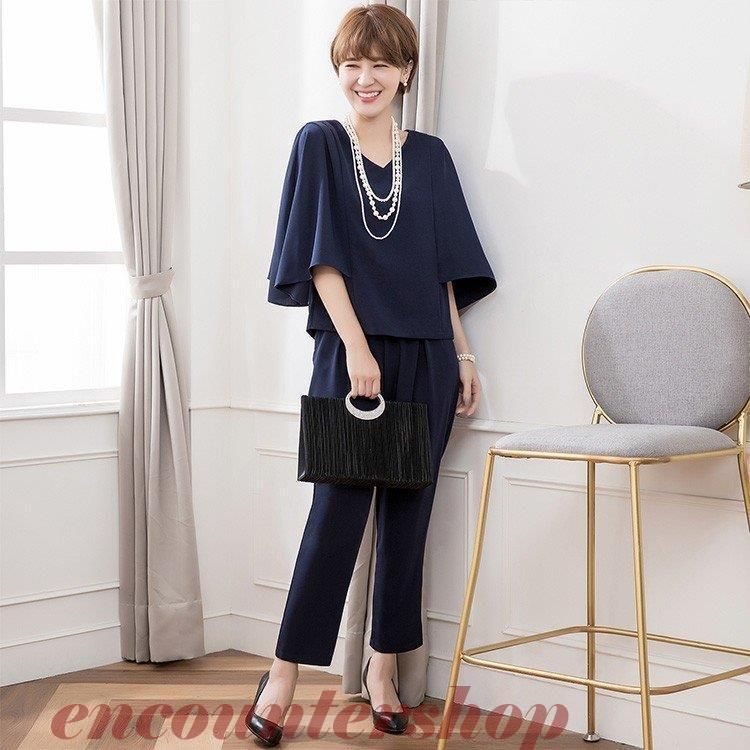 結婚式 お呼ばれ パンツドレス パンツスタイル パンツスーツ ドレス フォーマルドレス 二次会 ツーピース 大きいサイズ