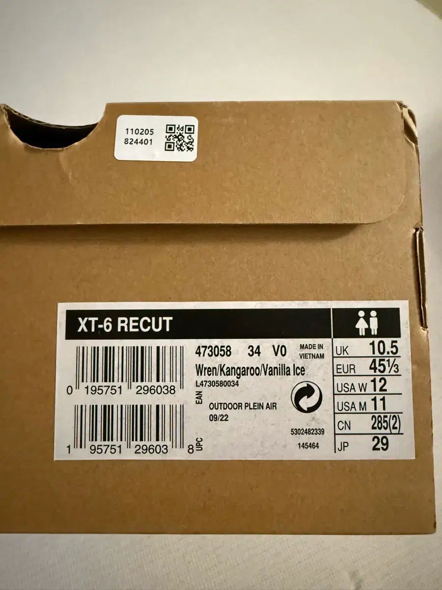 サロモン XT-6 カンガルー バニラ アイス 290