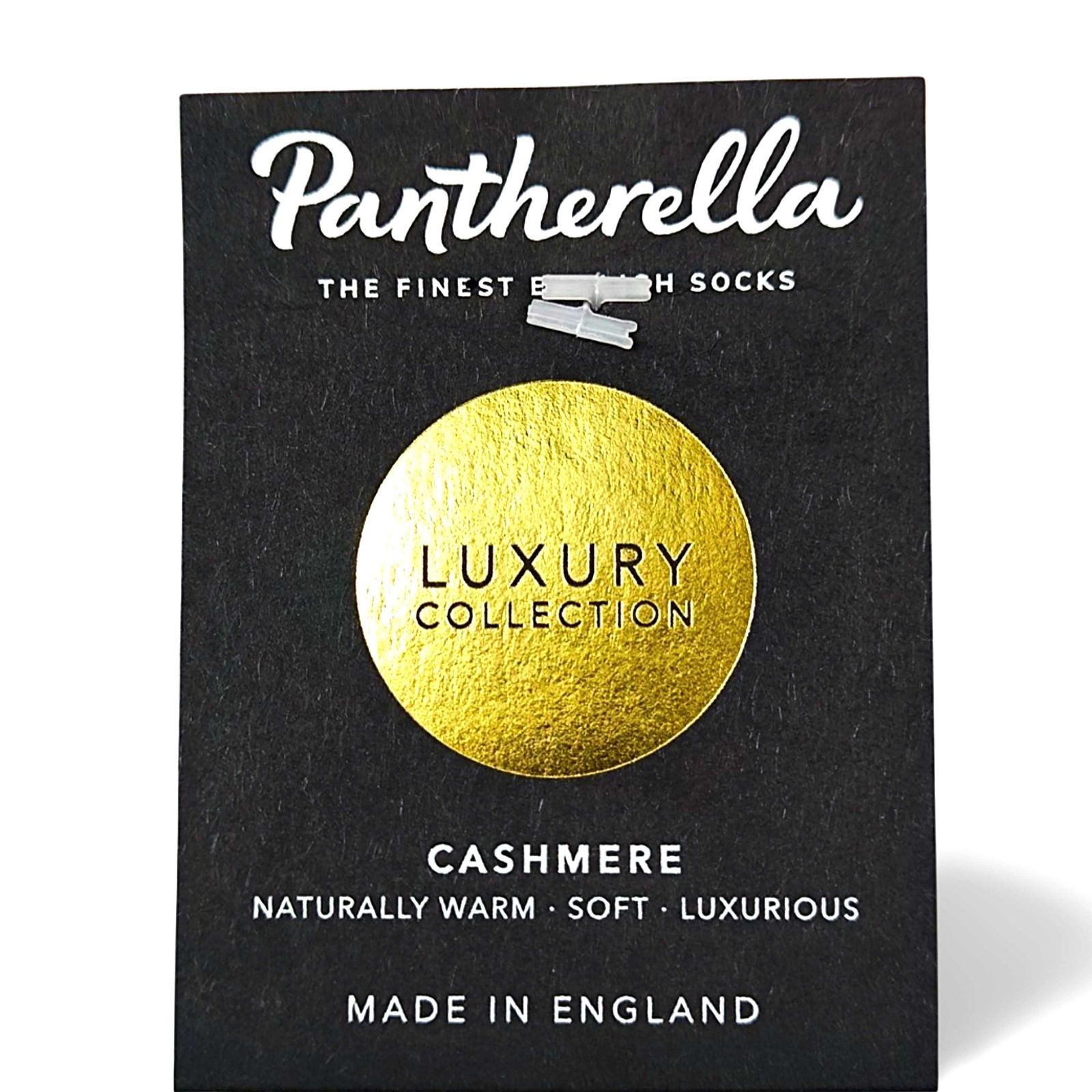  海外 定価1.5万円 ♥ パンセレラ 最 カシミヤリブソックス ホーズ グレー柄 Lサイズ 27.5～29.5 cm ソックス レッグウェア