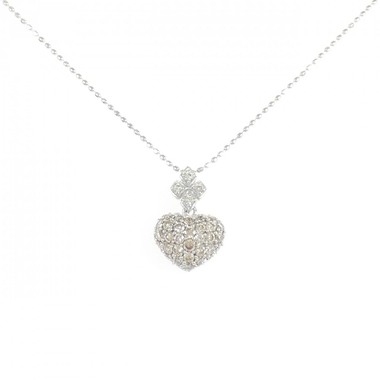 カサハラ マスミ ハート ダイヤモンド ネックレス 0 50 CT