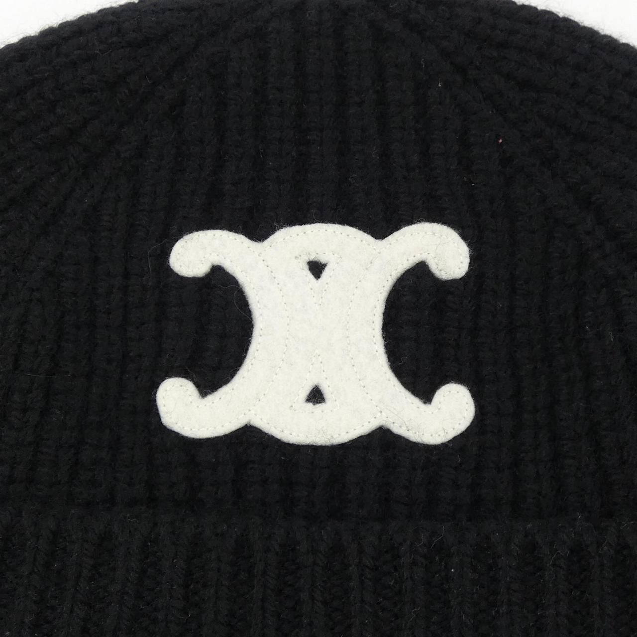 CELINE　ニット帽　ロゴ　トリオンフ セリーヌ CELINE トリオンフ 2AA32384D ニットキャップ : KOMEHYO