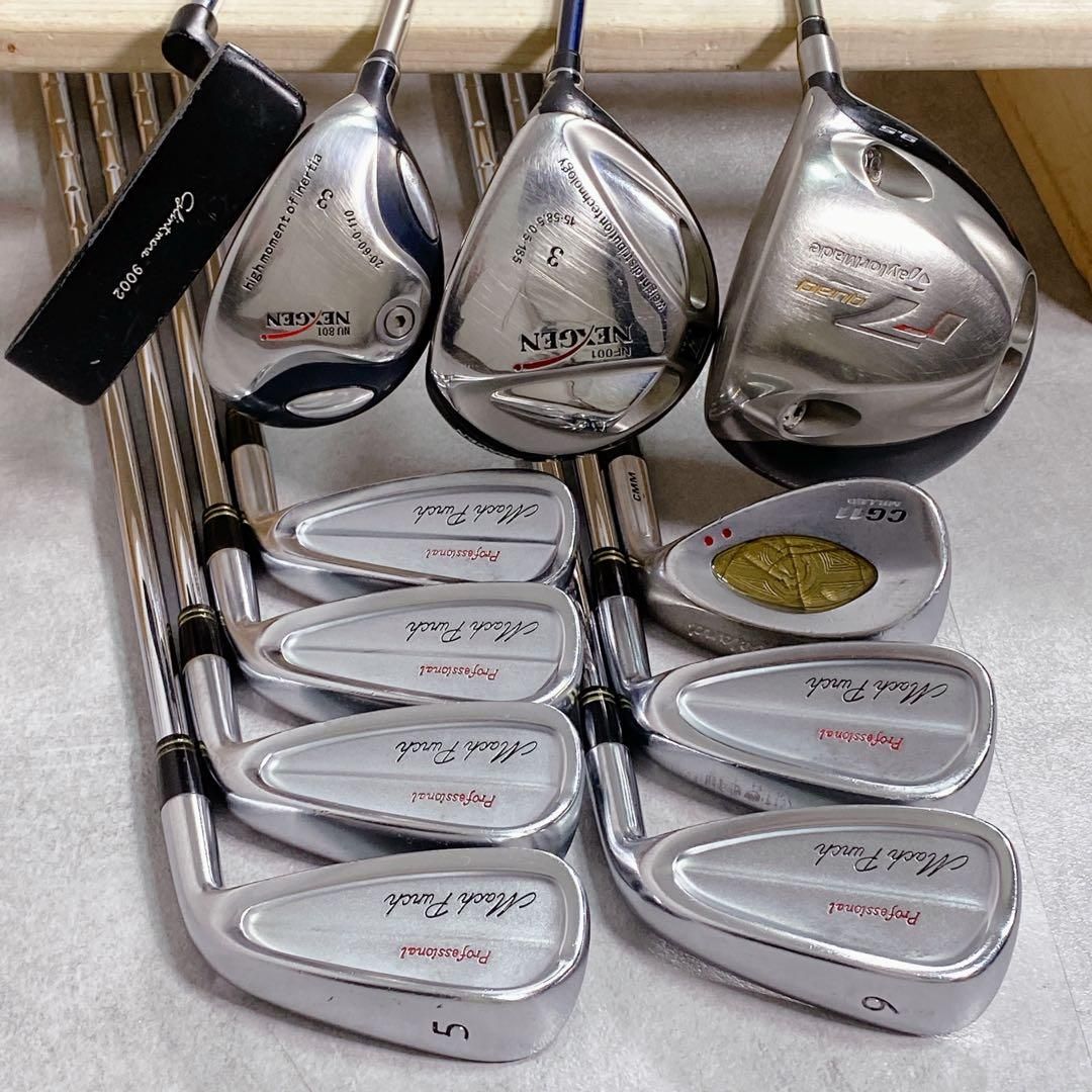 テーラーメイド　プロギア他 まとめ メンズ ゴルフクラブセット 18本フルセット テーラーメイド プロギア他 まとめ メンズ ゴルフクラブセット 18本