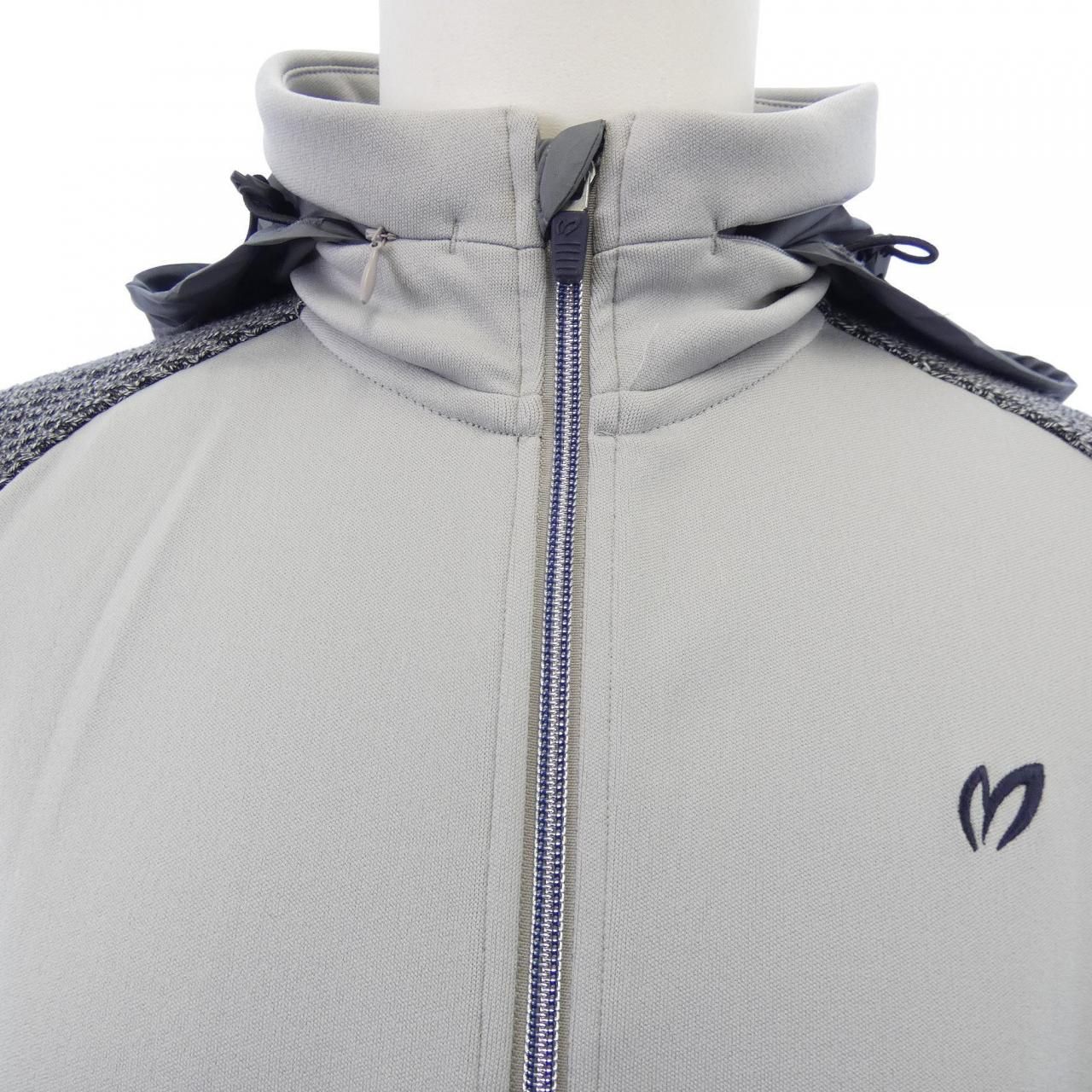 【美品】マスターバニーエディション　ストレッチジャケット　XL　杢グレー MASTER BUNNY EDITION マスターバニーエディション カシミヤ ジップ