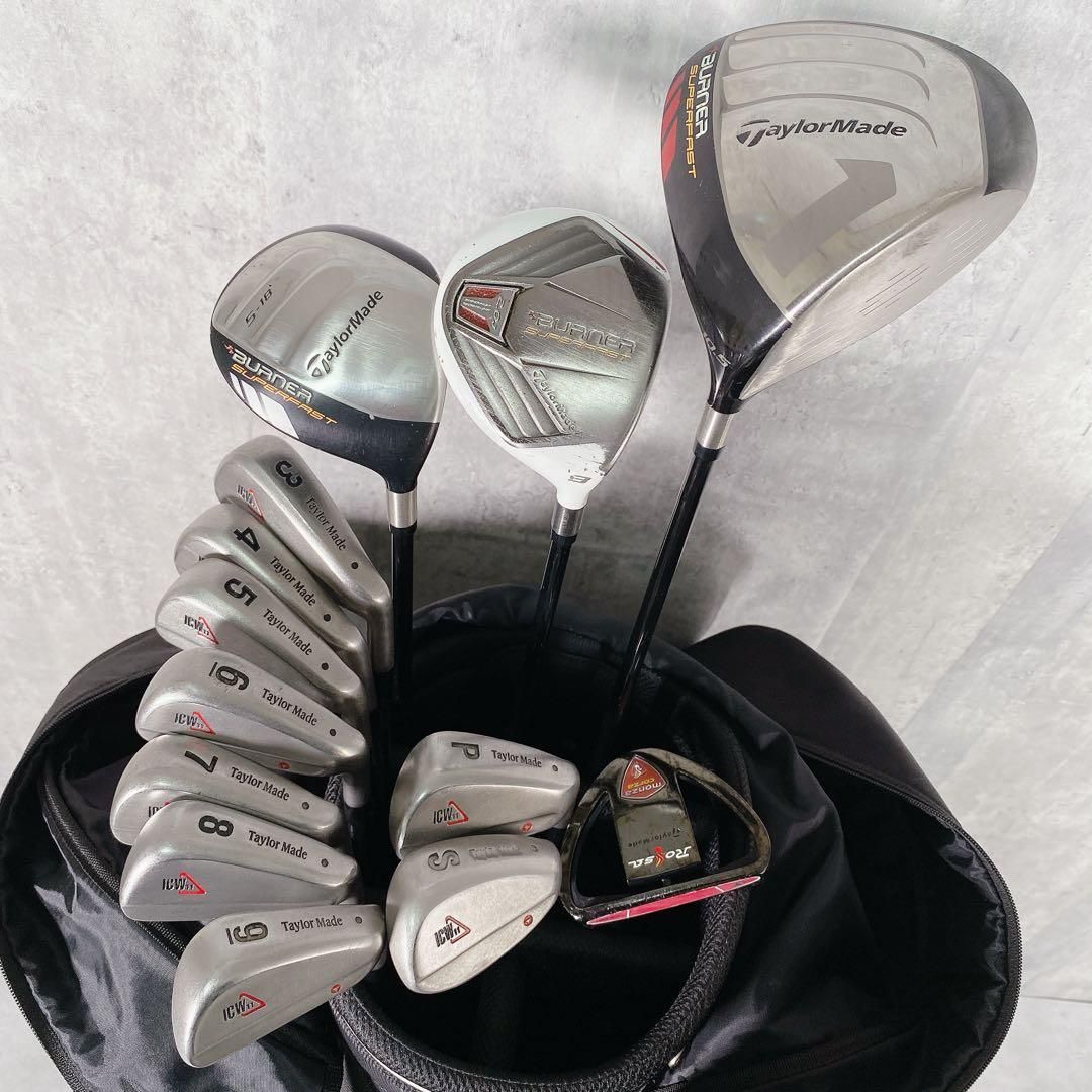 V797 テーラーメイド メンズ ゴルフ クラブ フルセット 黒 フレックスR