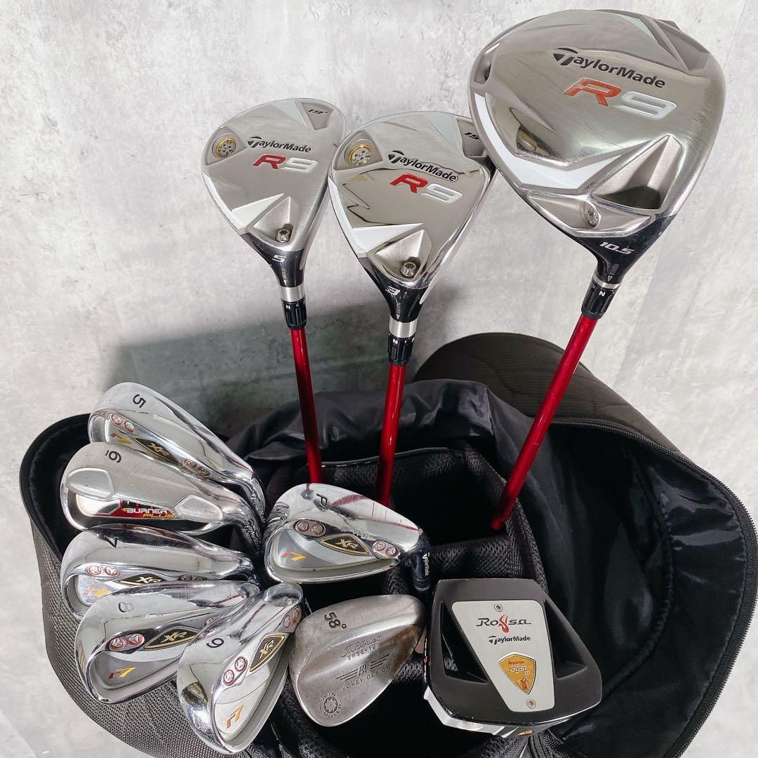 V789 テーラーメイド メンズ ゴルフ クラブ フルセット 黒 キャディ