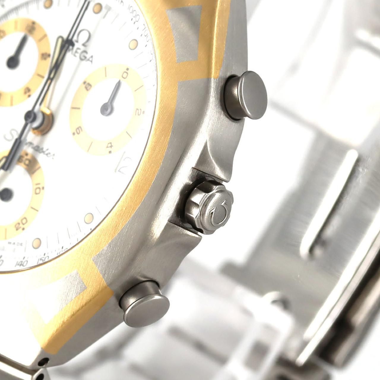 【中古】オメガ　シーマスター　ポラリス　クロノグラフ 腕時計 中古美品オメガ【OMEGA】 シーマスター ポラリス クロノグラフ SS×YG