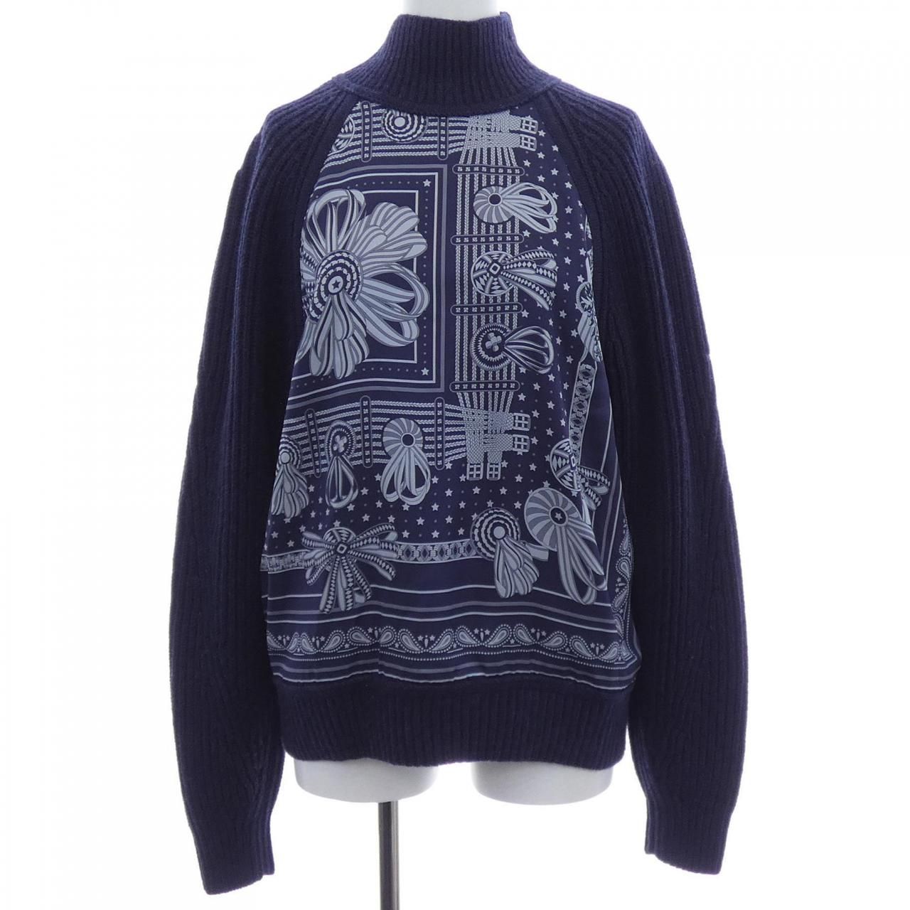 エルメス HERMES 馬のリボン飾り 07 7754ツイルレーヌ ニット