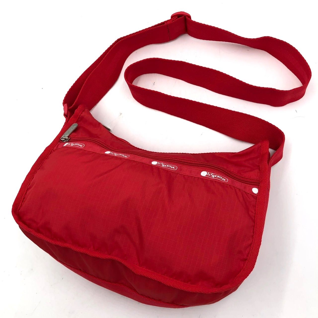 美品】レスポートサック LeSportsac ホーボー ショルダーバッグ 赤 