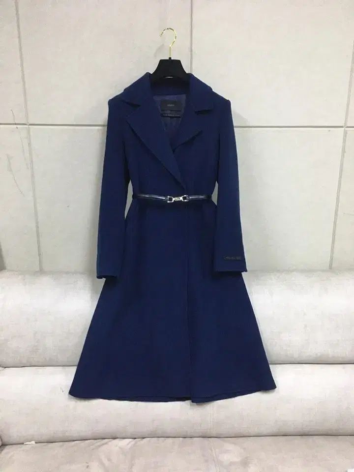 JIGOTT ジゴット カシミア 95% イタリア製 ネイビー ベルト カシミアロングコート
