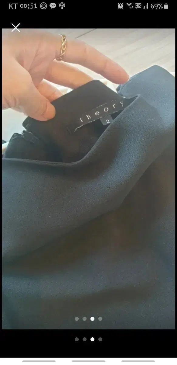  セオリー ブラック スリムフィット Hライン ワンピース 長袖 七分袖 ひざ丈ワンピース