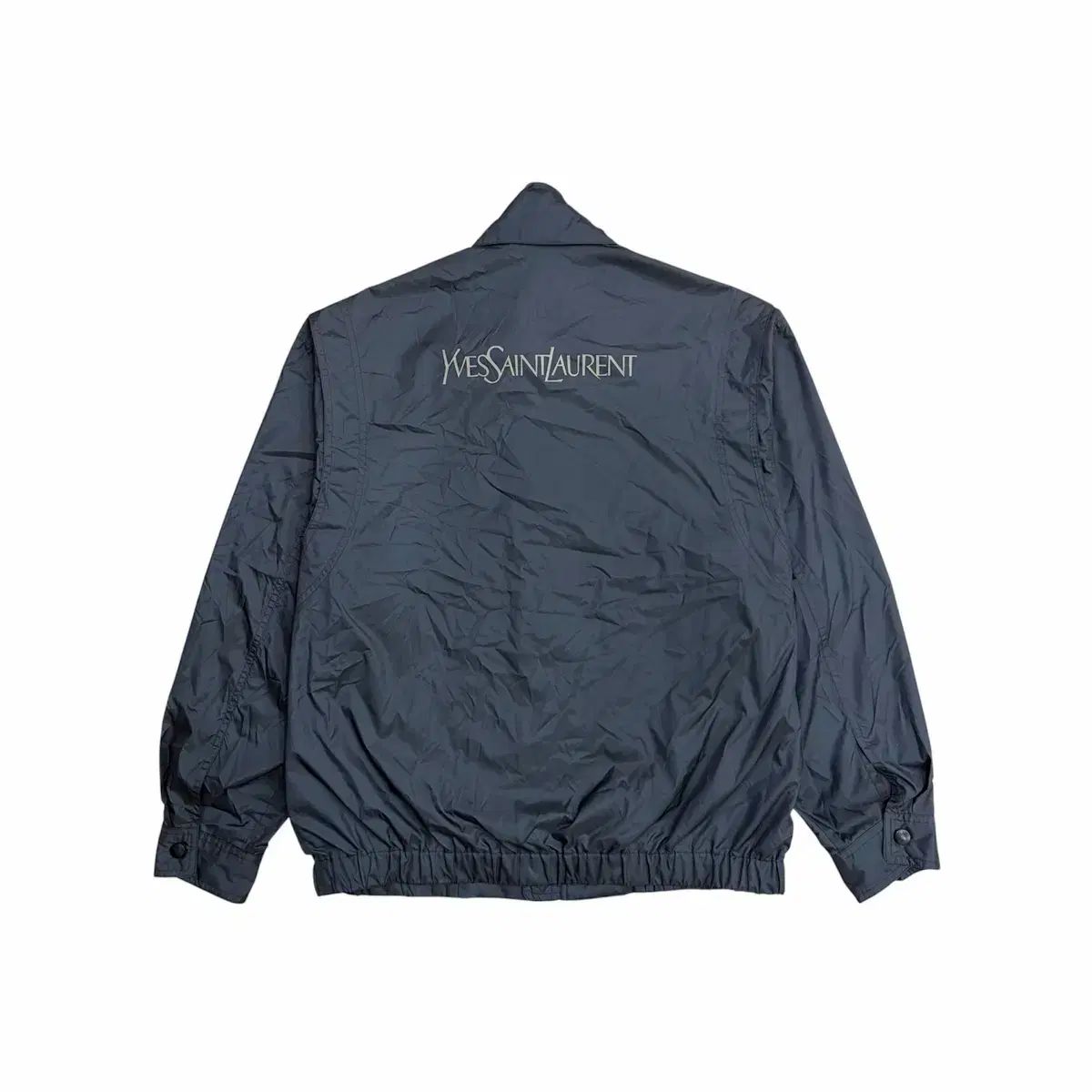 YVES SAINT LAURENT イヴ サンローラン 90 s オールドスクール ビックロゴ 光沢 ウィンドブレーカー ジャケット 100 L