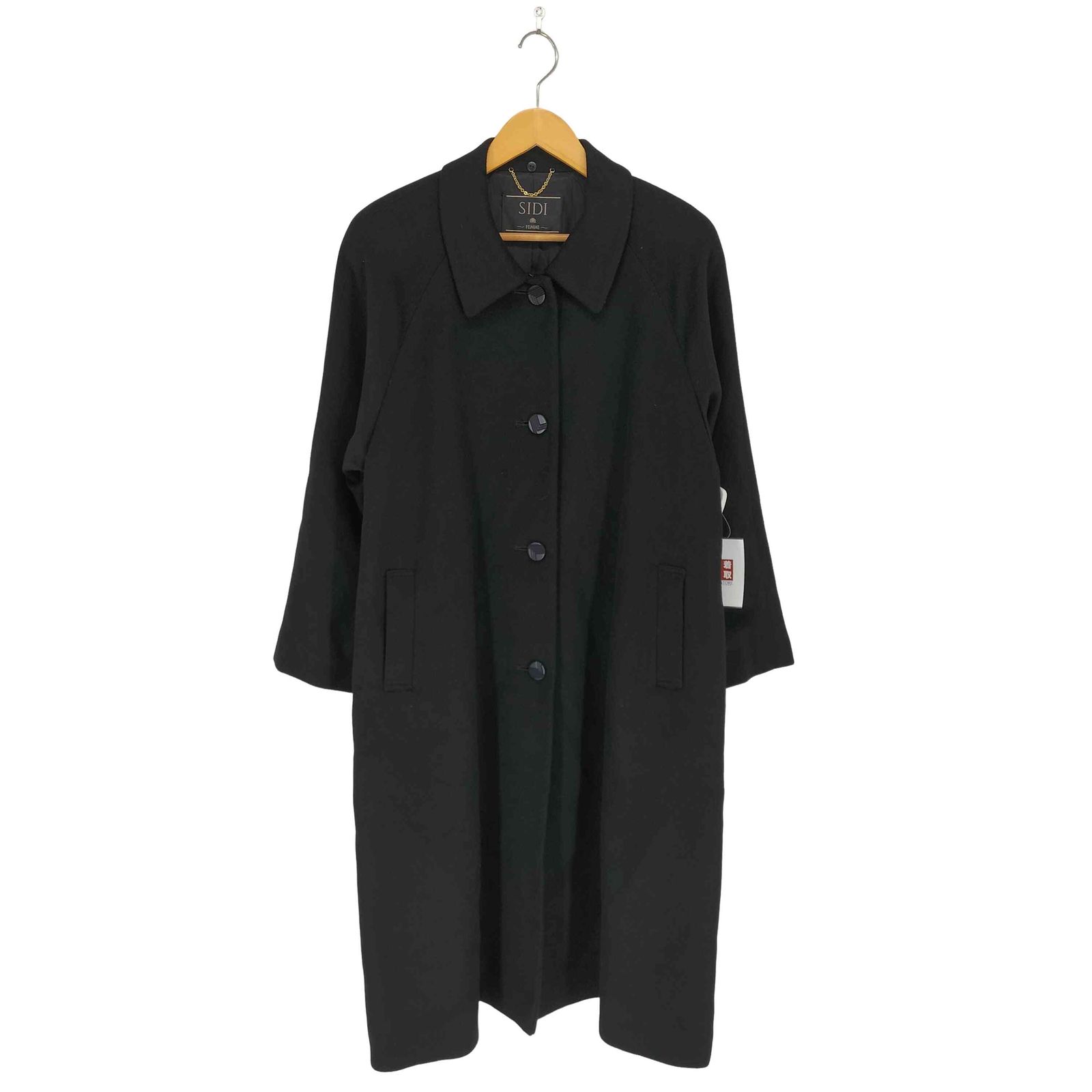 ユーズドフルギ 古着 SIDI FEMME pure cashmere カシミヤ100ステンカラーコート レディース