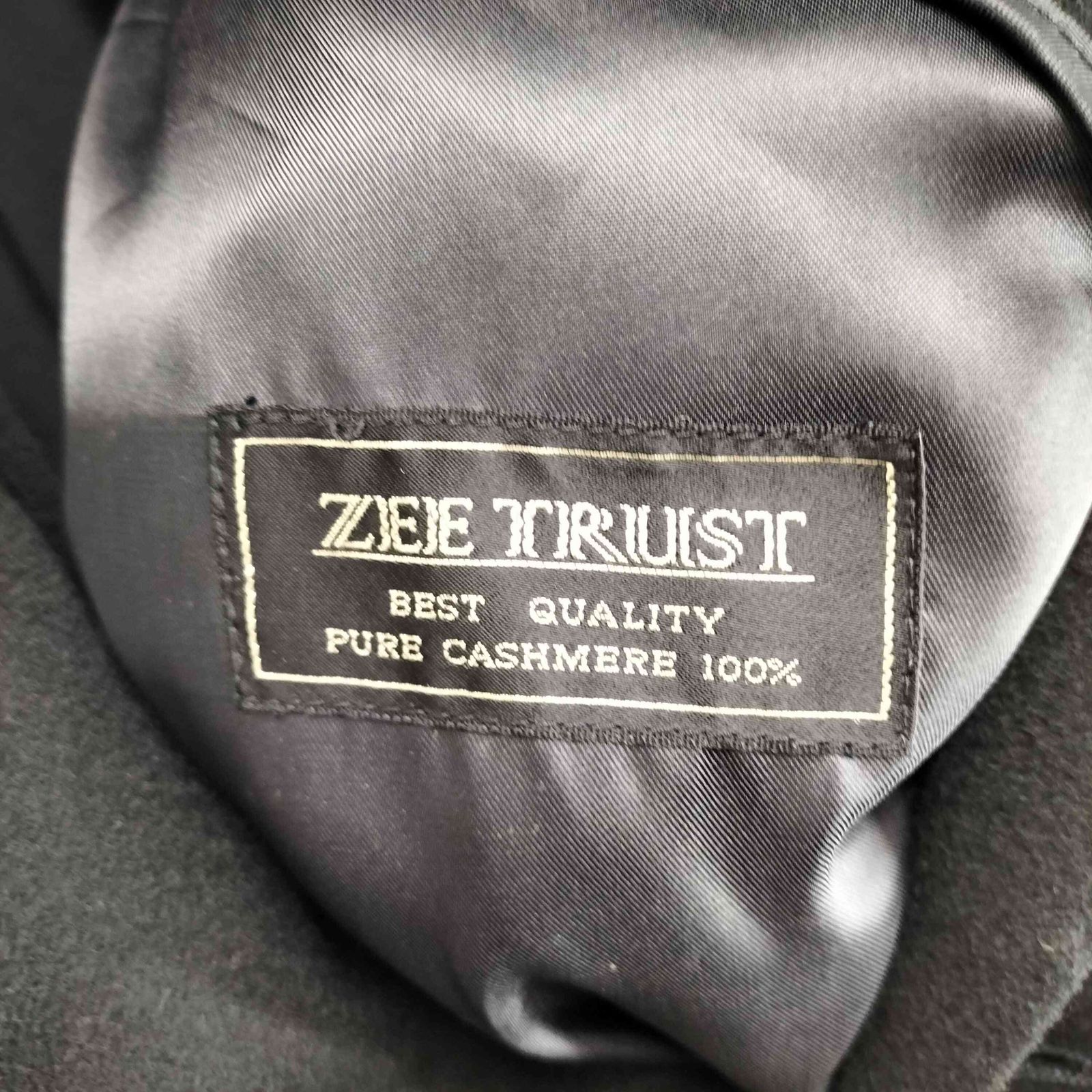 ユーズドフルギ USED古着 pure cashmere カシミヤ100ダブルチェスター