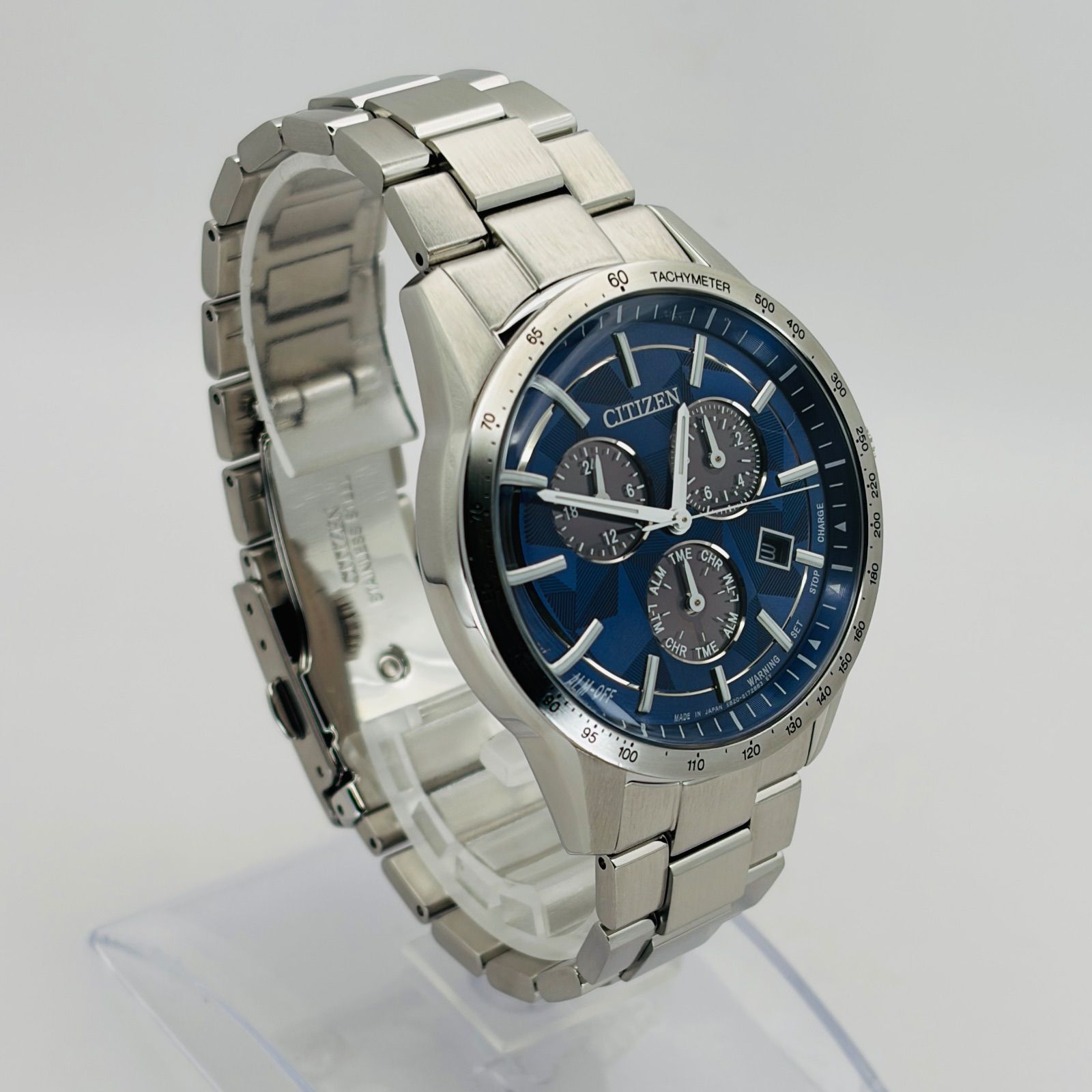  T 765 正常稼動 CITIZEN シチズン モデル YELL エールコレクション ECO-DRIVE クロノグラフ BL 5590-55 L E 820-S 125545 時計 メンズ ユニセックス 腕時計(クォーツ) 腕時計(アナログ)