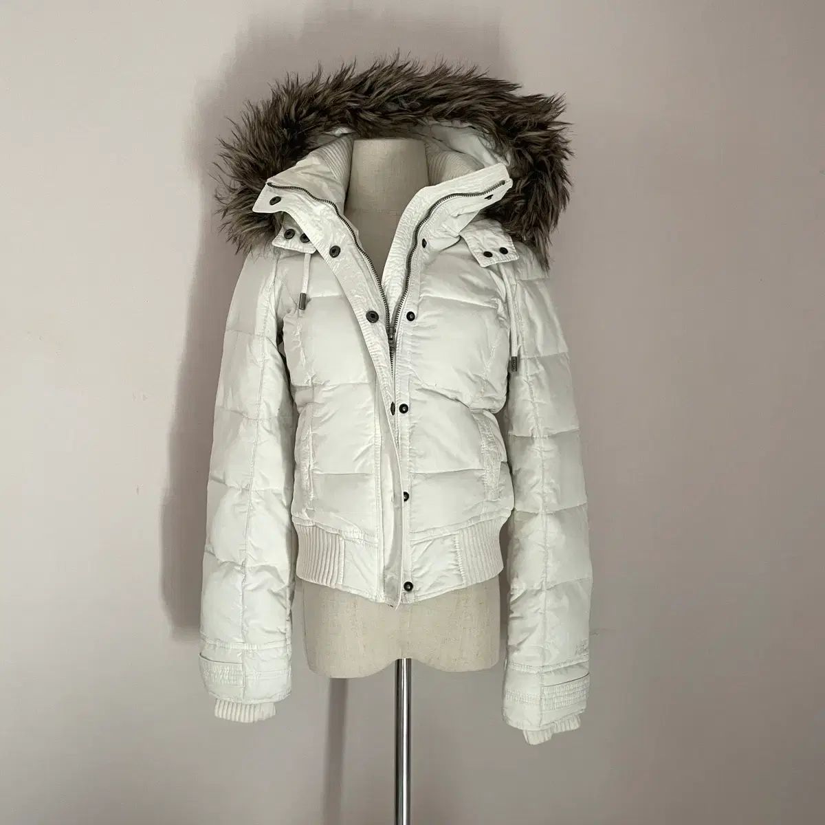 Abercrombie 白 ウルフジョー ダウン y 2 k ヴィンテージ