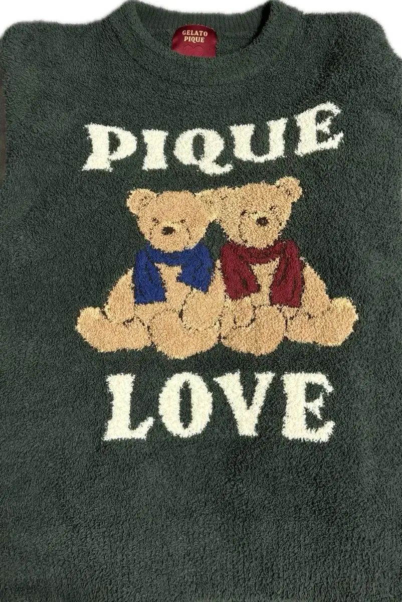 ジェラートピケ ホリデー クマ ジャカード プルオーバー パジャマ
